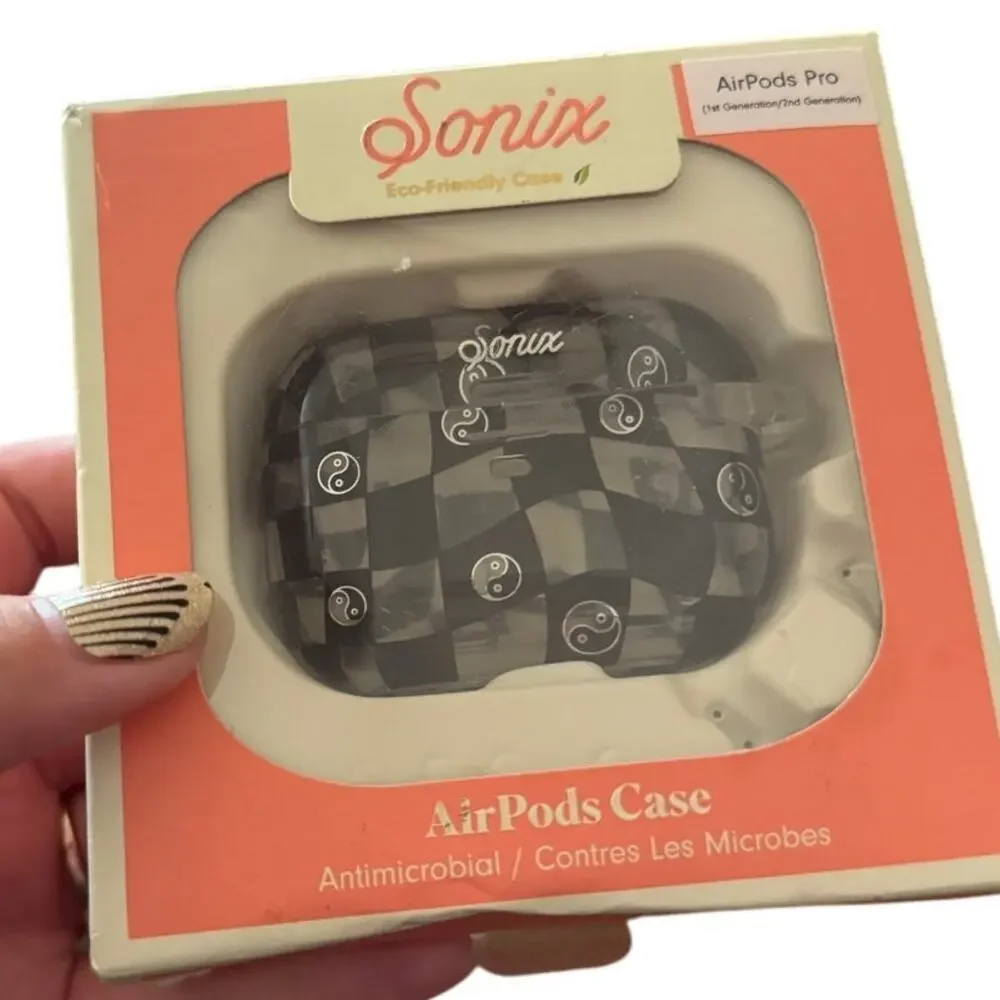 Sonix AirPods Pro Black Checkered Case NEW